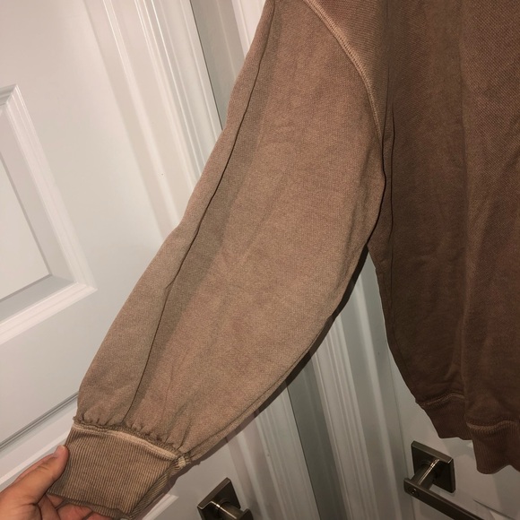 New Free People We The Free Dusted Coca Washed Brown Palm Springs Pullover sz L - Picture 8 of 12